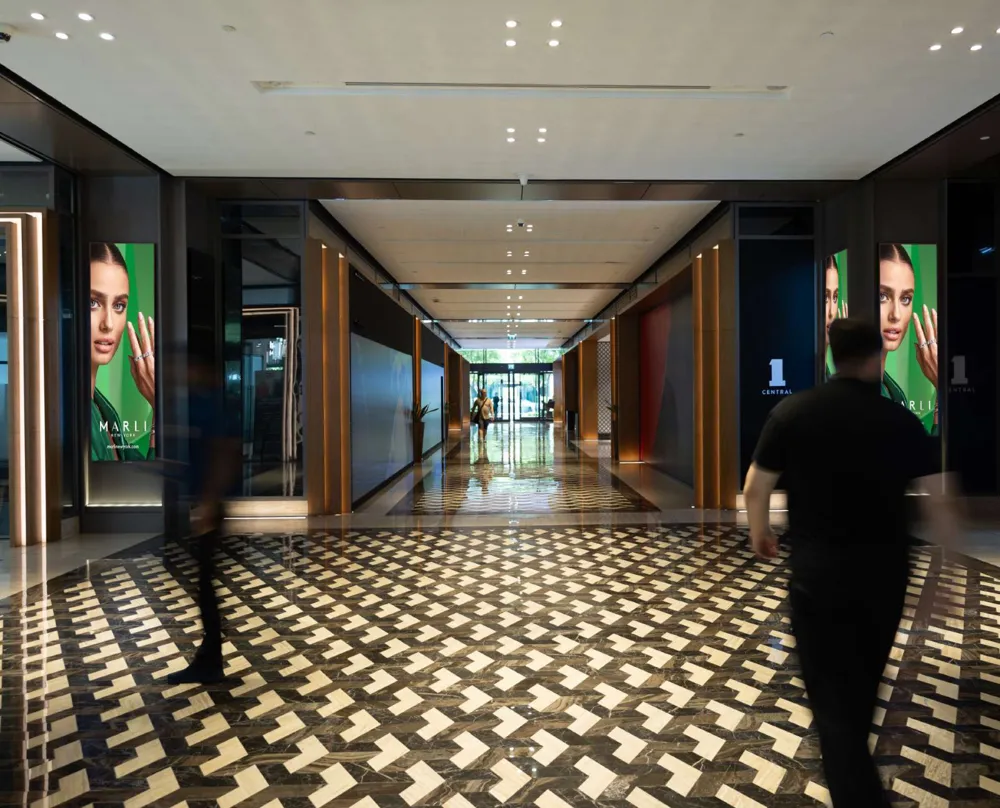 One Central digital screen, Dubai World Trade Centre · 62 LED columns