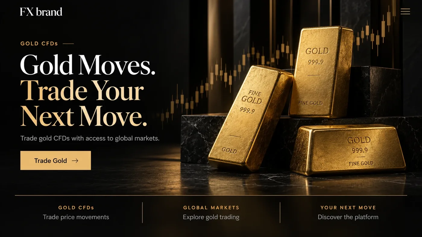 Gold CFD banner example